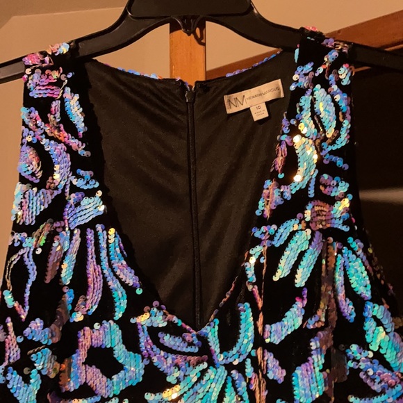 Size 10 Velvet Sequin prom dress - Picture 6 of 9